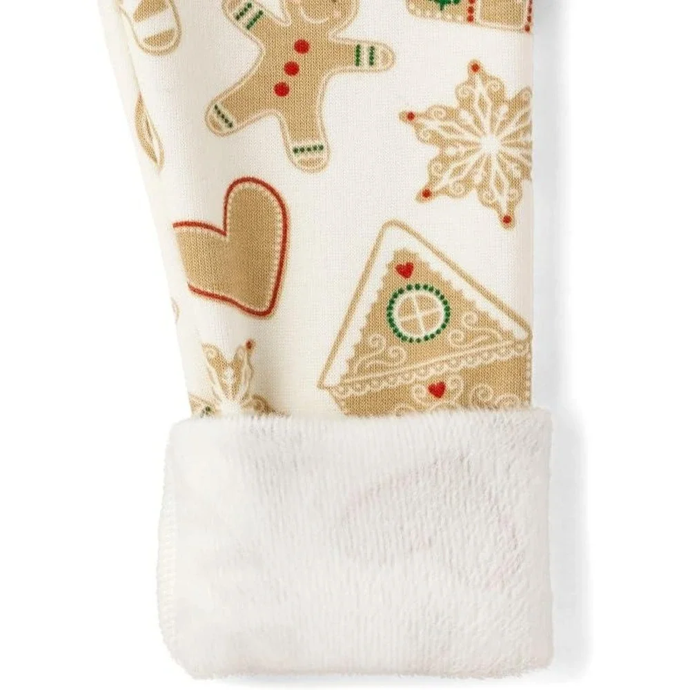 NEW Gymboree Toddler Holiday Christmas Gingerbread Holiday Fleece Leggings 4T